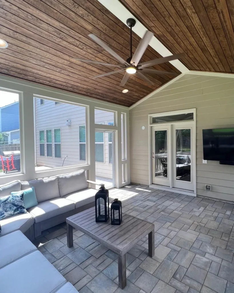 screened porch flooring tile